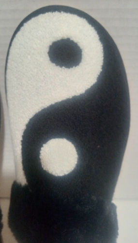 YIN YANG Soludos Slippers Black White Cozy Women - Picture 6 of 12