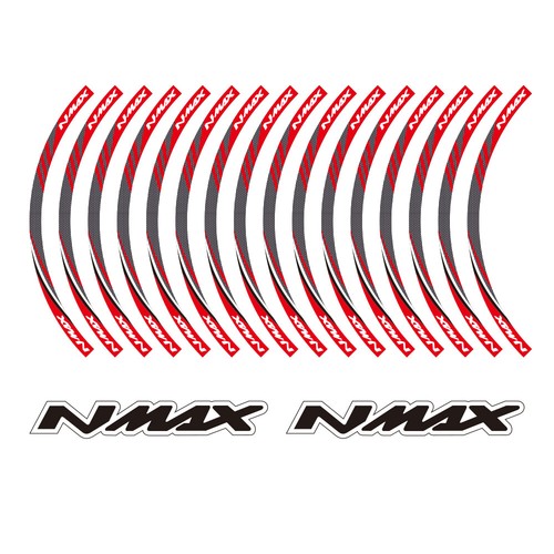 Calcomanías pegatinas a rayas interiores con llanta de rueda de impresión 2D para Yamaha NMAX125 NMAX155 - Imagen 11 de 17