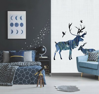 3D Elk Bird ZHUA8536 Wallpaper Wall Murals Removable Self-adhesive Amy