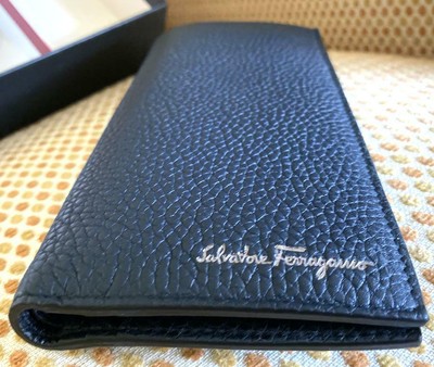 blue ferragamo wallet