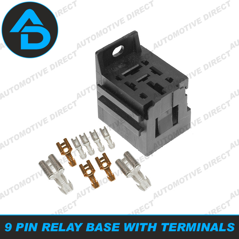 Maxi Relay base 9 Pin Interlocking for 4,5,9 Pin MAXI Relays with Terminals