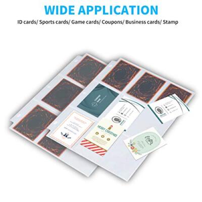 9 sleeve card protectors binder sheet Amazon.com: Trading Card Protector Sheets 9 Pocket X 100 Plastic Pages  Holds 900 Cards