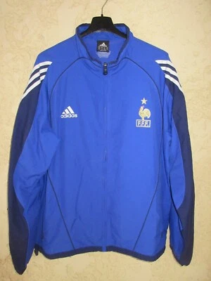 Veste équipe de FRANCE porté vintage FFF Football ADIDAS jacket bleu 198 XXXL - Photo 1/4