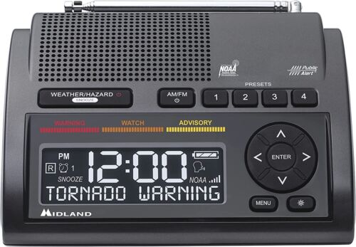 Midland Wr400 Deluxe NOAA Emergency Weather Alert Radio With AM/FM & Alarm Clock