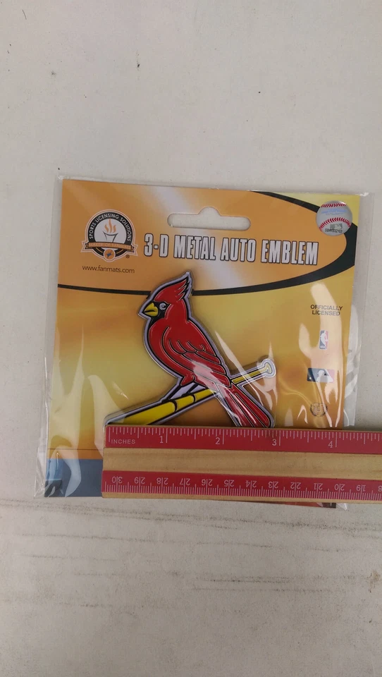 Adesivo emblema metal resistente equipe automotiva caminhão carro liga principal de beisebol St. Louis Cardinals - Imagem 3 de 4