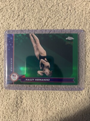 2024 Topps Chrome US Olympic Hailey Hernandez Green Refractor /99