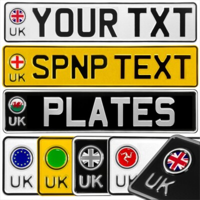UK gepresste Nummernschilder Replik Show Trucker Name Kinder Tür 3D Gel rundes Abzeichen