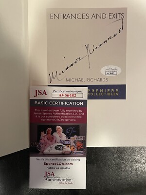 Michael Richards Entrances Exits Book  Signed With JSA COA