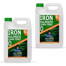 2x Iron Sulphate Liquid 5L Ferrous Sulphate Miracle Grass Turf Lawn Tonic Feed 1.45 per litre