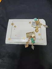 NEW Lunch At The Ritz Earings Alexis Watts Money Bling Ring Cash Card Gold Key