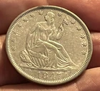 1847-O Seated Liberty half dollar , AU, Better date !