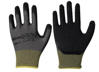 SOLIDSTAR Nylon-Feinstrick-Handschuhe mit Latex-Beschichtung grau/schwarz 7-11