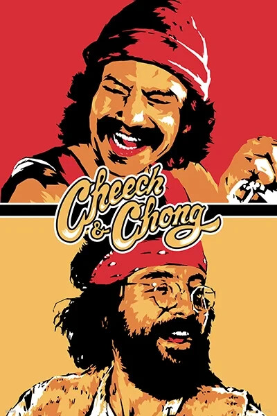 CHEECH & CHONG SPLIT SCREEN 24x36 POSTER CLASSIC ICONIC MOVIE STAR