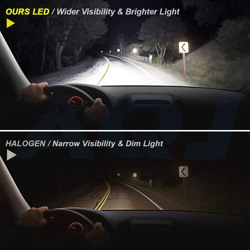 9005 9006 H11 Combo LED Headlight Kit High Low Beam Fog Light Bulbs White 6500K - Picture 5 of 15