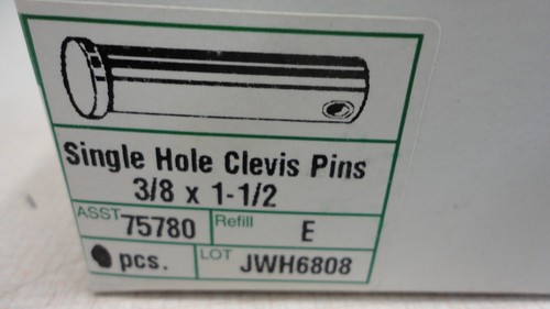 JOHN DEERE 3/8'' X 1-1/2'' SINGLE HOLE CLEVIS PIN PART# PMMF75785 - Picture 2 of 3