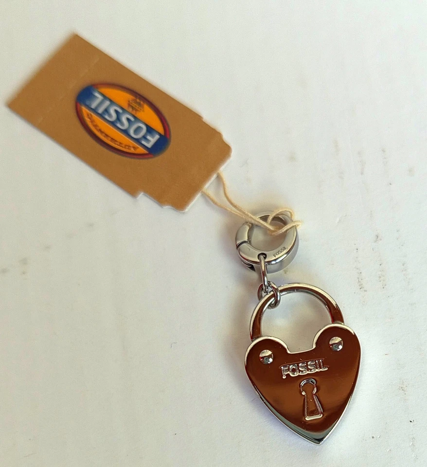 FOSSIL Herz Anhänger Charm Schloss Heartlock Liebesschloss Geschenk - JF00032040 - Bild 2 von 4