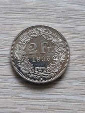 Schweizer 2 Franken Münze Figur Helvetia 1995 portofrei nach Großbritannien