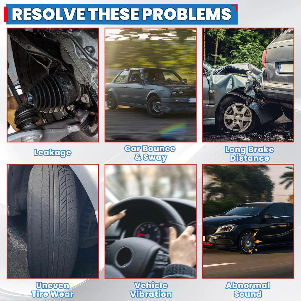 For 2009-2017 Dodge Journey 3.6L Shock Struts Absorbers Front Complete Foto 4 de 4