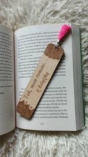 Drewniana Dwustronnie Grawerowana Zakładka do Książki