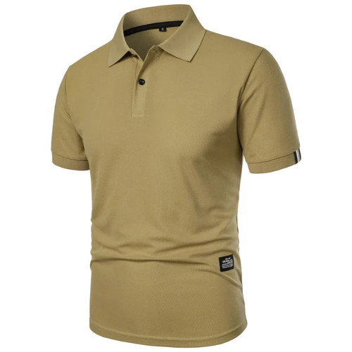 Nueva Camisa Polo Color Sólido Para Hombre Manga Corta Botón Camisetas Solapa Ligera - Imagen 33 de 33