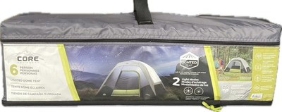 Core Tent Lighted 6 Persons LED Dome Hub Shelter Model 40223