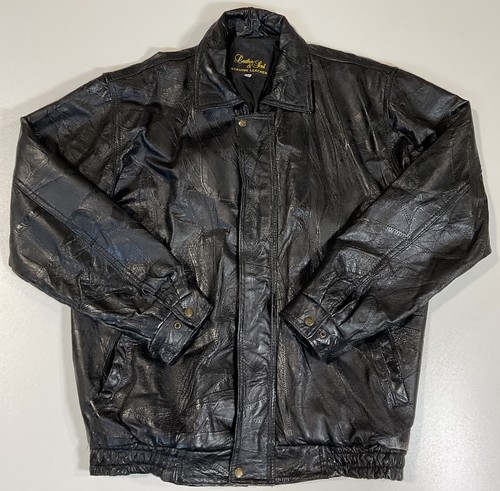 Vintage Leather & Should schwarze Lederjacke Gr. XXL leicht distressed 90er