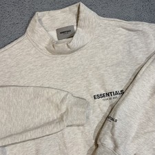 Essentials Fear Of God Men s Small Pullover Boxy Sweatshirt Mock Neck Oversized