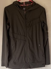 REI Full Zip Dark Gray Light Jacket Hooded Zipped Pockets Women's Sz S EUC