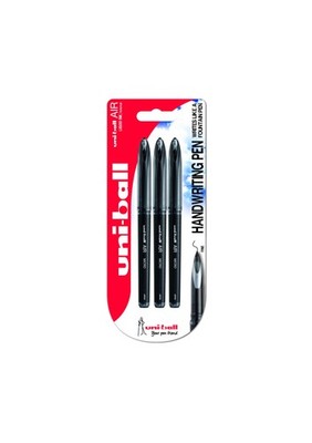 Air Micro UBA~188M Rollerball Pen Black, Pack of 3
