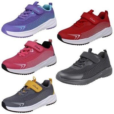 Kinder Clarks gepolsterte Textil atmungsaktiv leichte Sportschuhe - Deyes Dash