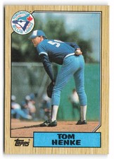 1987 Topps #510 Tom Henke Toronto Blue Jays