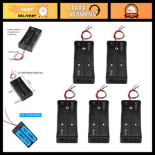 18650 Battery Storage Box, 2 Slot DIY Case for 3.7V Batteries with Connect Lead