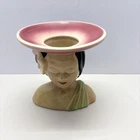 VTG Shawnee Pottery 896 Polynesian Hawaiian Plant Lady Head Vase. D-79