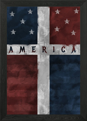 Gott segne Amerika gerahmtes Wandbild Poster Leinwanddruck Bild