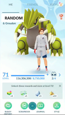 Pokémon Acc Go Lv71 Random 13M-25M Stardust 200-350 Shiny 160-200+Legendary