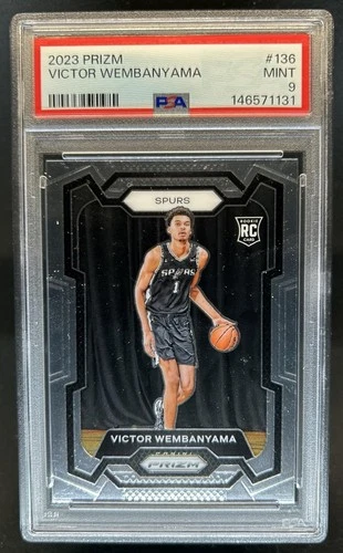 2023-24 Panini Prizm Victor Wembanyama RC Rookie #136 Spurs PSA 9