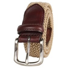 Dockers Big Boys' Braided Elastic-Web Stretch Belt X-Large Khaki
