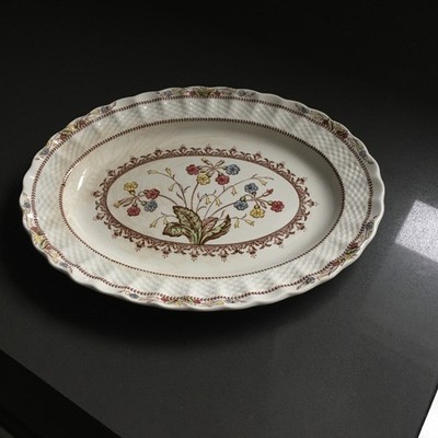 10'' Platter - Spode Copeland Cowslip Pattern - S713 Basketweave 