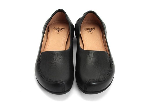 JOHN FLUEVOG DESIRES: MENTOR BALLET FLATS 8.5 BlacK LeaTHeR SHOES - Picture 2 of 4