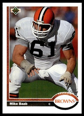 1991 Upper Deck Mike Baab Cleveland Browns #306
