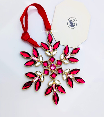 NEW 100% Authentic SWAROVSKI Red Crystal Snowflake Gema Holiday Ornament 5691041