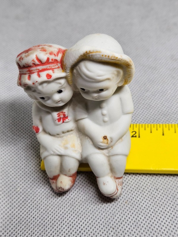 VTG  Charlotte Penny Frozen Doll Bisque Figurine "Friends"