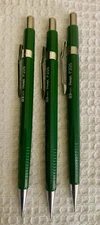 Three Vintage Green Mechanical Pencil PENTEL P205 : 0.5mm Japan