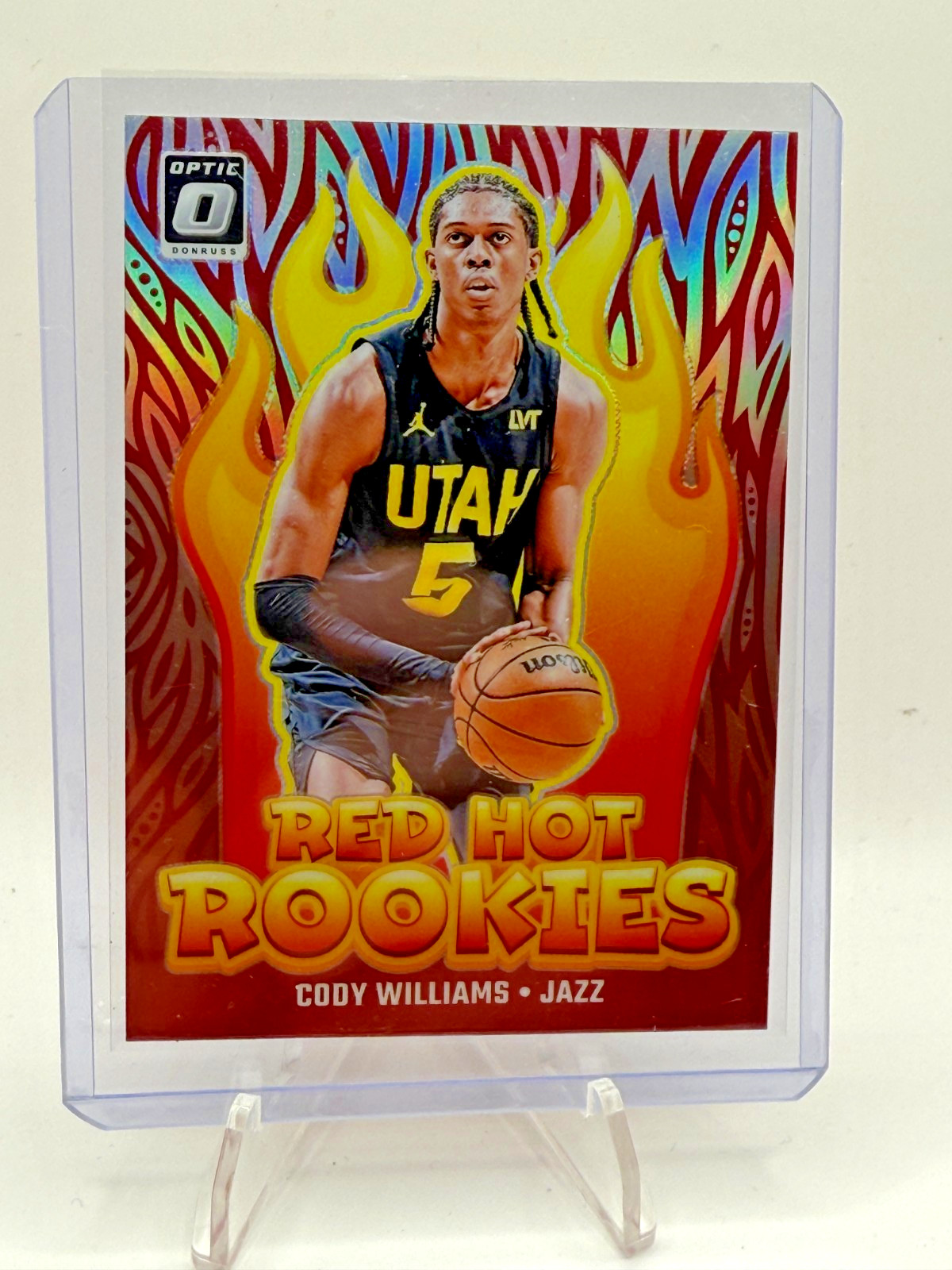 2024-25 Panini Donruss Optic Cody Williams Red Hot Rookies Silver Prizm #14