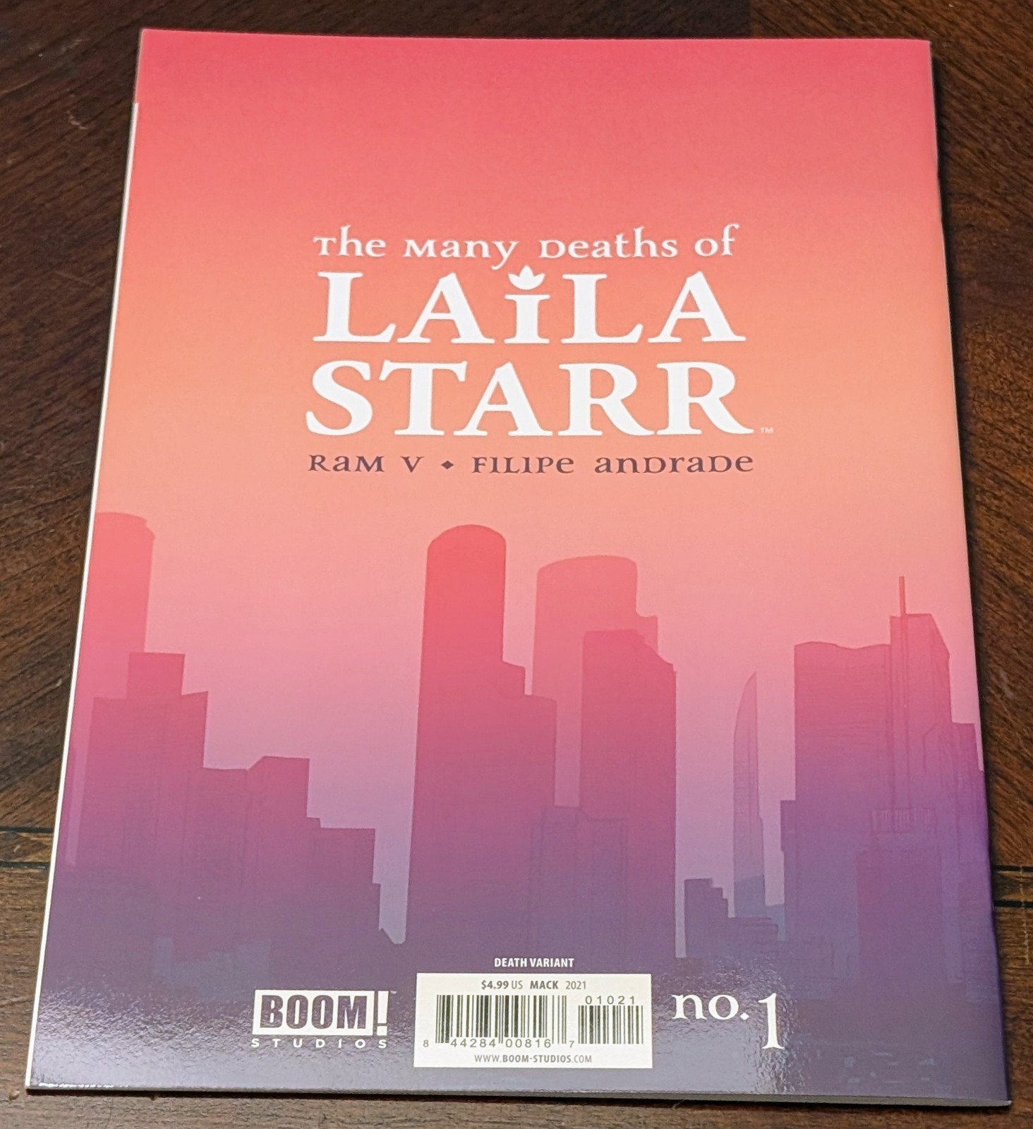 Many Deaths of Laila Starr 1 David Mack Foil Variant Boom! Comic 2021 Layla