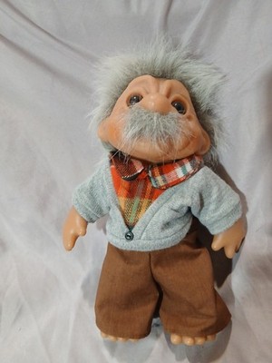 1984 GRANDPA BUBBY/ZEKE/EINSTEIN - 8'' Dam Troll - RARE - Missing Glasses