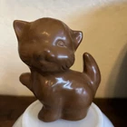 Van Briggle Pottery Cat Kitten Figurine 3.5 Inches Brown