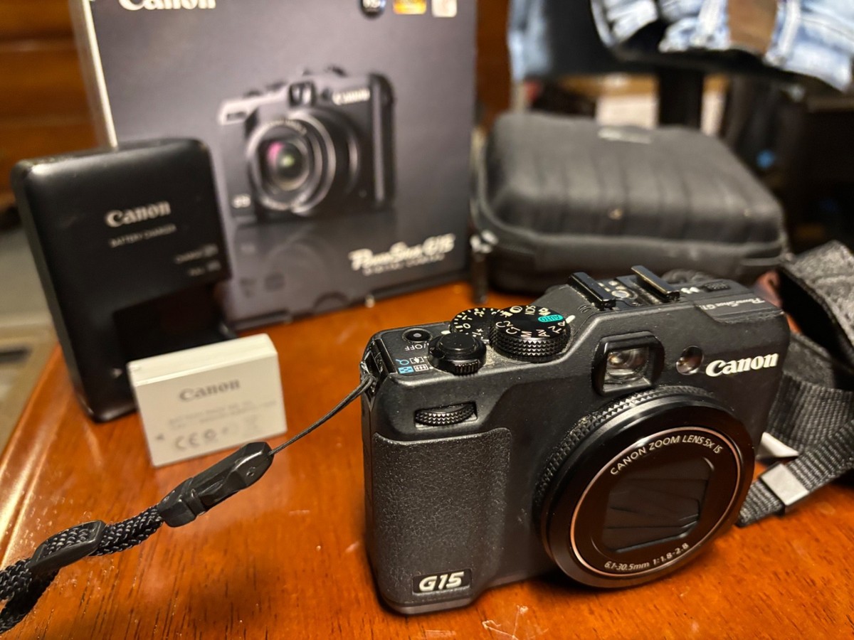 Canon PowerShot G15 12.1MP Digital Camera - Black for sale online