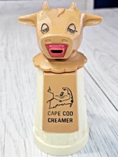 🐮 RARE CAPE COD Vintage Whirley Industries Moo Cow Coffee Creamer w/Handle 🐮