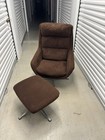 Newly Reupholstered Mid century modern Chair Overman (Sweden) Brown Ultra suede